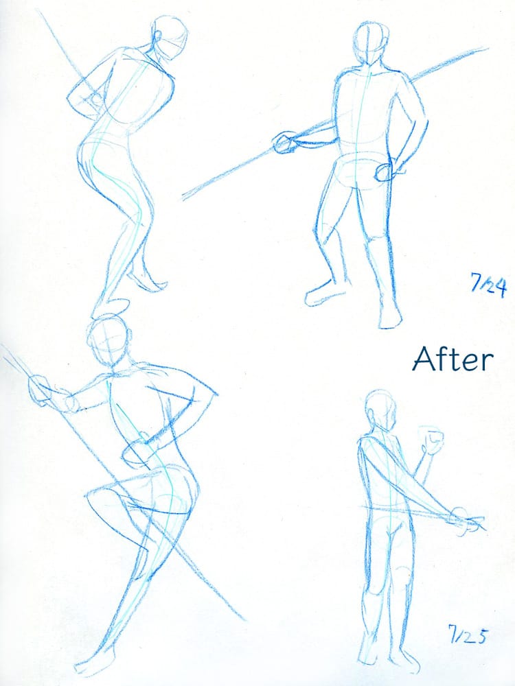 ジェスチャードローイング作例3-after