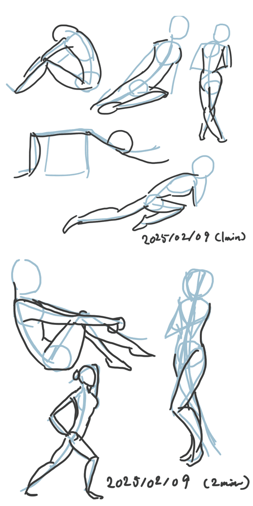 ジェスチャードローイング作例2-before